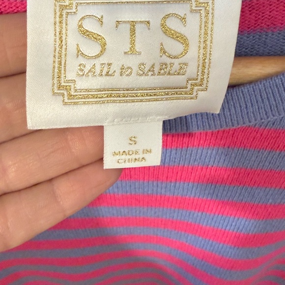 STS wool/cashmere Pink and Blue Women's Sweater - Picture 2 of 3
